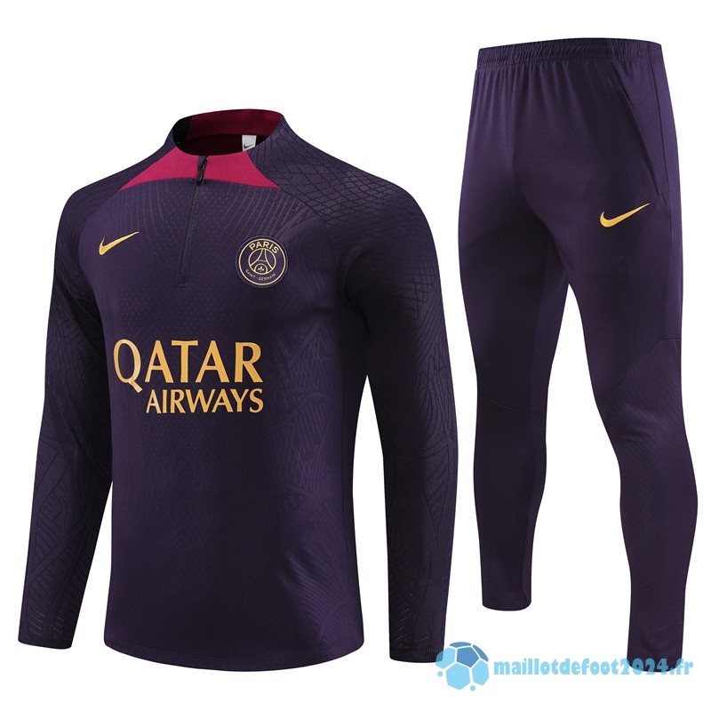 Nouveau Ensemble Complet Sudadera Entrainement Joueurs Paris Saint Germain 2023 2024 Purpura I Rouge