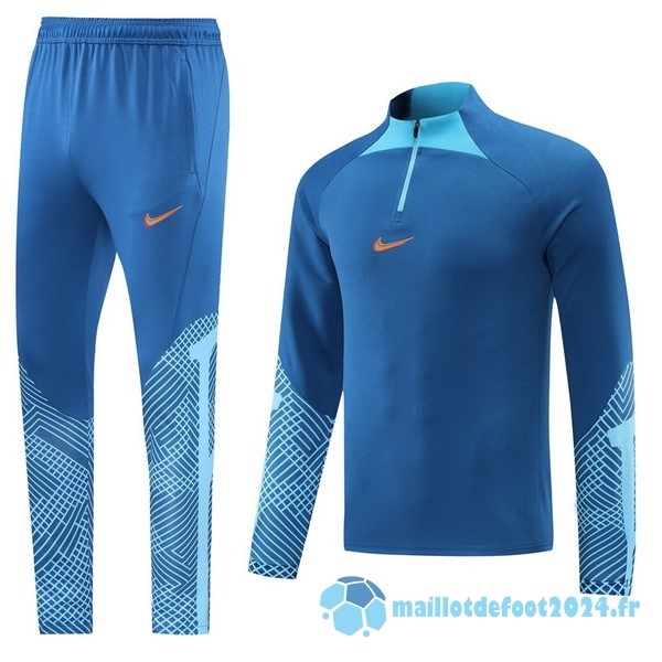 Nouveau Ensemble Complet Sudadera Entrainement Nike 2022 2023 Bleu