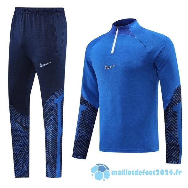 Nouveau Ensemble Complet Sudadera Entrainement Nike 2022 2023 Bleu Marine