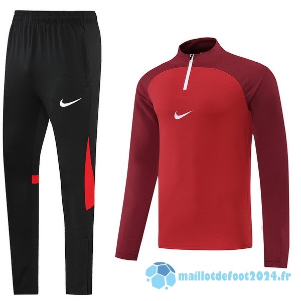 Nouveau Ensemble Complet Sudadera Entrainement Nike 2022 2023 Rouge II Noir