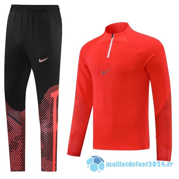 Nouveau Ensemble Complet Sudadera Entrainement Nike 2022 2023 Rouge Noir