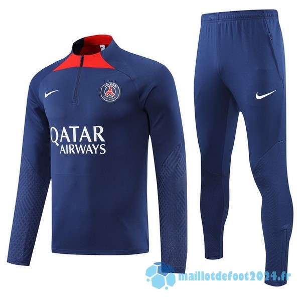 Nouveau Ensemble Complet Sudadera Entrainement Paris Saint Germain 2022 2023 Bleu Rouge