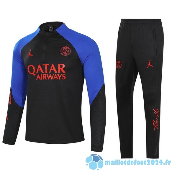 Nouveau Ensemble Complet Sudadera Entrainement Paris Saint Germain 2022 2023 Noir Bleu