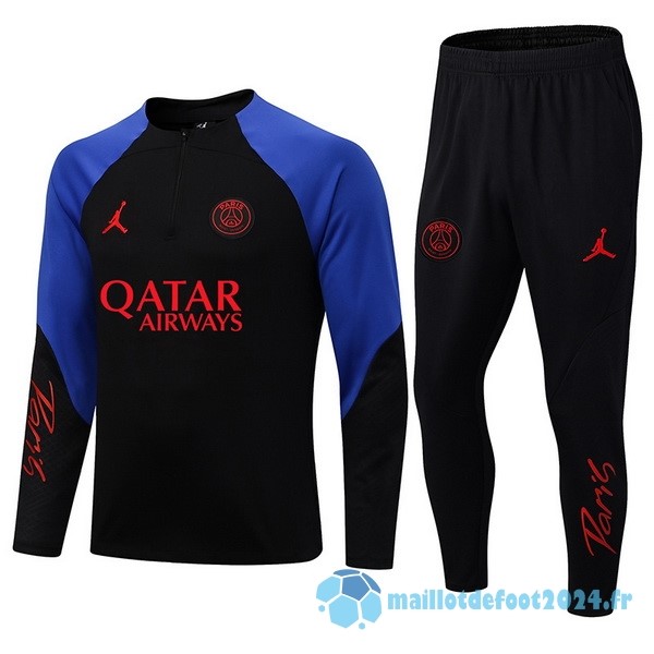 Nouveau Ensemble Complet Sudadera Entrainement Paris Saint Germain 2022 2023 Noir I Bleu