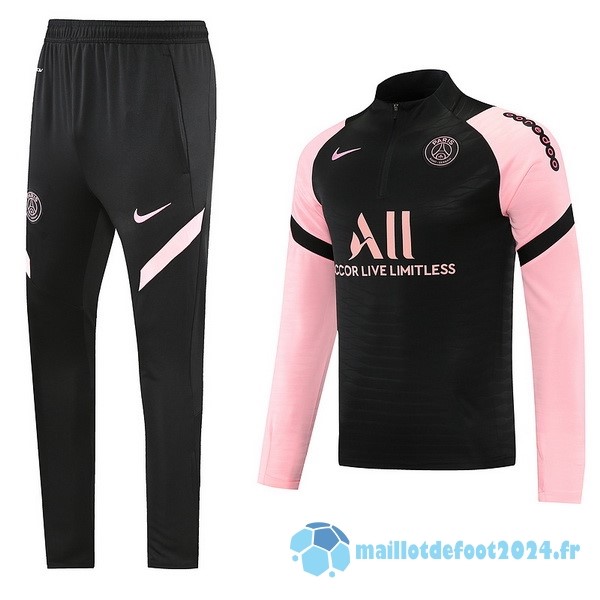 Nouveau Ensemble Complet Sudadera Entrainement Paris Saint Germain 2022 2023 Noir Rose