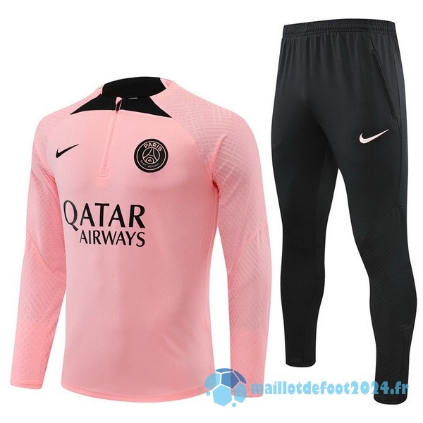 Nouveau Ensemble Complet Sudadera Entrainement Paris Saint Germain 2022 2023 Rose I Noir