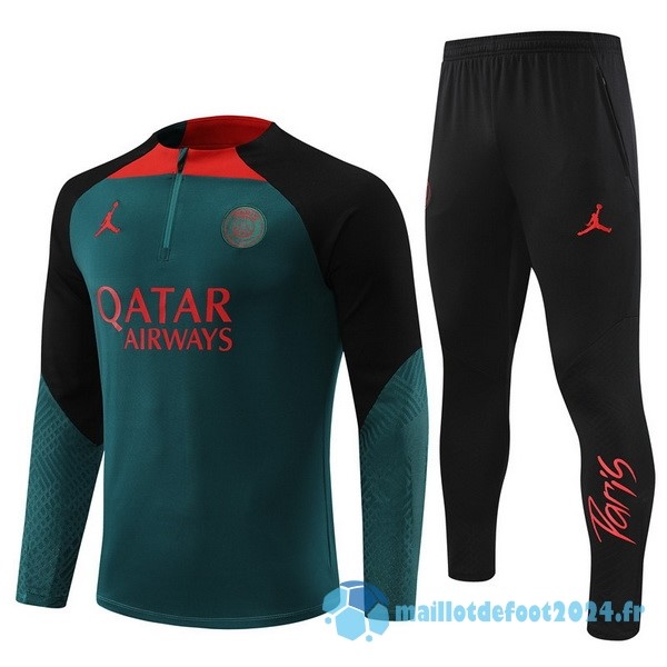 Nouveau Ensemble Complet Sudadera Entrainement Paris Saint Germain 2022 2023 Vert Noir Rouge