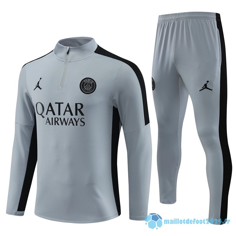 Nouveau Ensemble Complet Sudadera Entrainement Paris Saint Germain 2023 2024 Gris