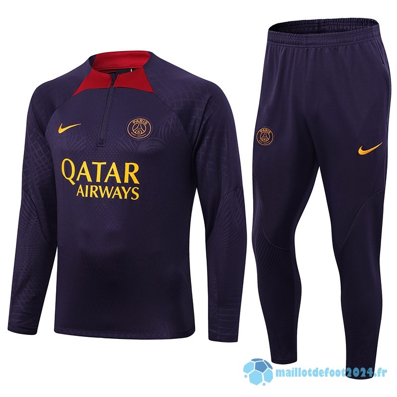 Nouveau Ensemble Complet Sudadera Entrainement Paris Saint Germain 2023 2024 Purpura Rouge