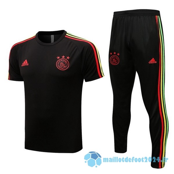 Nouveau Entrainement Ensemble Complet Ajax 2022 2023 Noir Rouge