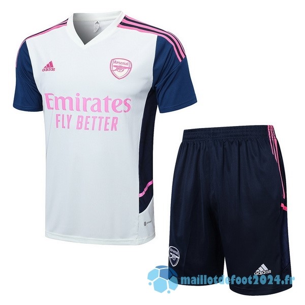 Nouveau Entrainement Ensemble Complet Arsenal 2022 2023 Gris Bleu Marine