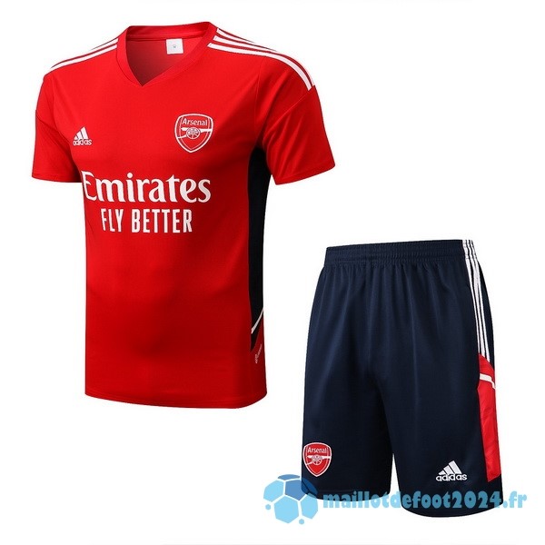 Nouveau Entrainement Ensemble Complet Arsenal 2022 2023 Rouge Bleu