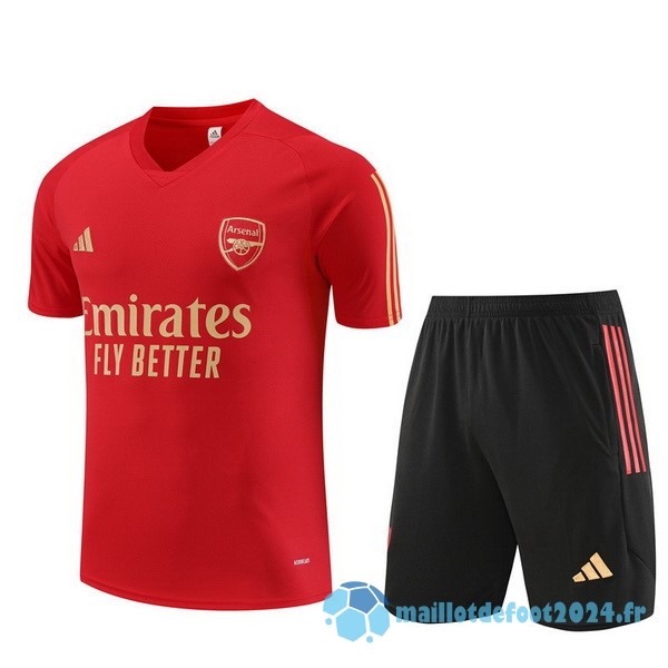 Nouveau Entrainement Ensemble Complet Arsenal 2023 2024 Rouge Noir