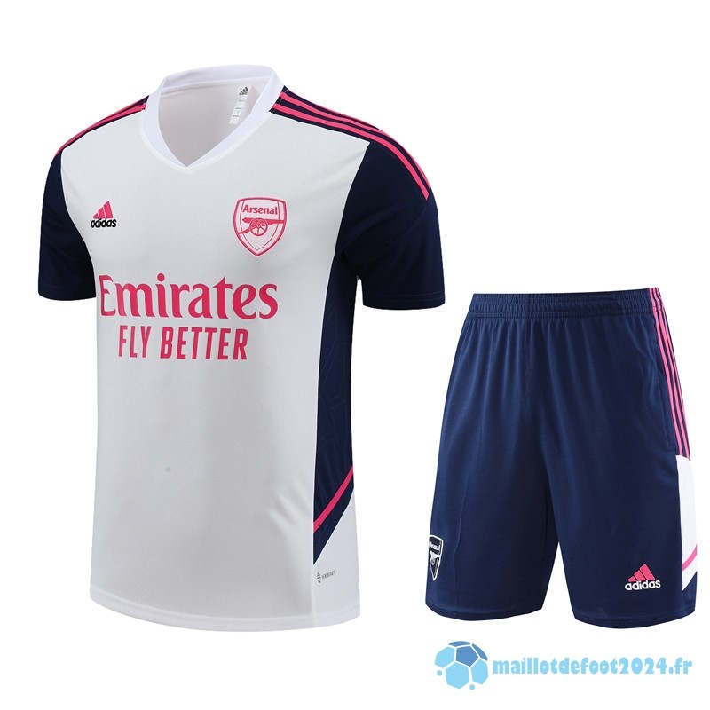 Nouveau Entrainement Ensemble Complet Arsenal Enfant 2022 2023 Blanc Bleu Marine