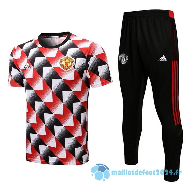 Nouveau Entrainement Ensemble Complet Manchester United 2022 2023 Blanc Rouge Noir