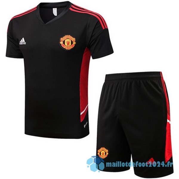 Nouveau Entrainement Ensemble Complet Manchester United 2022 2023 Noir I Rouge