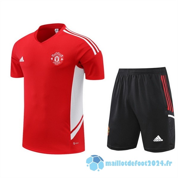 Nouveau Entrainement Ensemble Complet Manchester United 2022 2023 Rouge III Noir