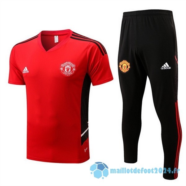 Nouveau Entrainement Ensemble Complet Manchester United 2022 2023 Rouge I Noir