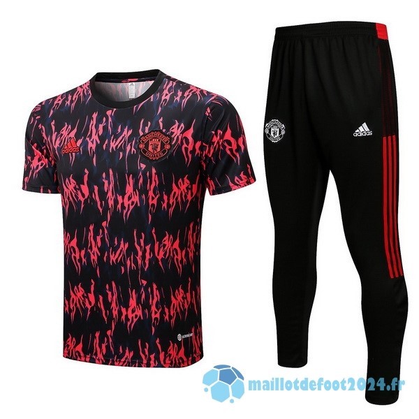 Nouveau Entrainement Ensemble Complet Manchester United 2022 2023 Rouge Noir