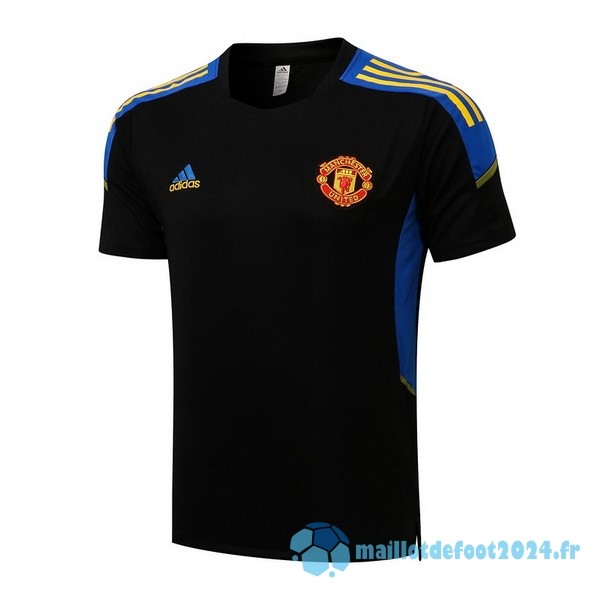 Nouveau Entrainement Manchester United 2022 2023 Noir Bleu Jaune