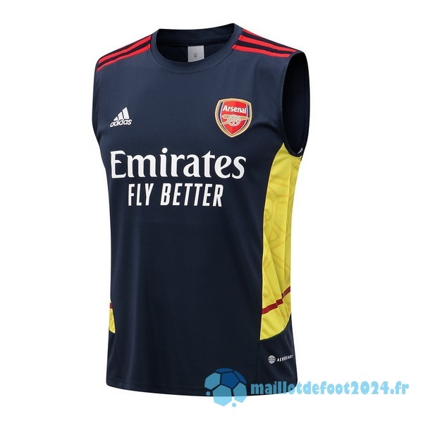 Nouveau Entrainement Sans Manches Arsenal 2022 2023 Bleu Marine Jaune