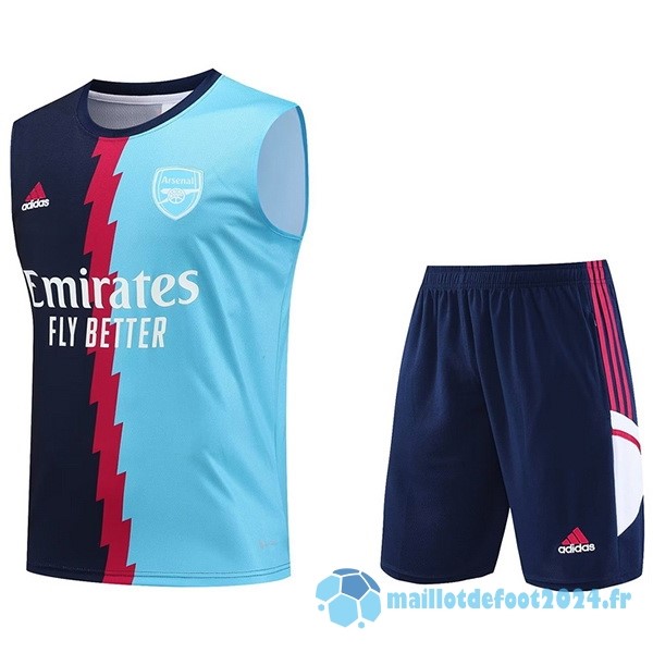 Nouveau Entrainement Sans Manches Ensemble Complet Arsenal 2023 2024 Bleu