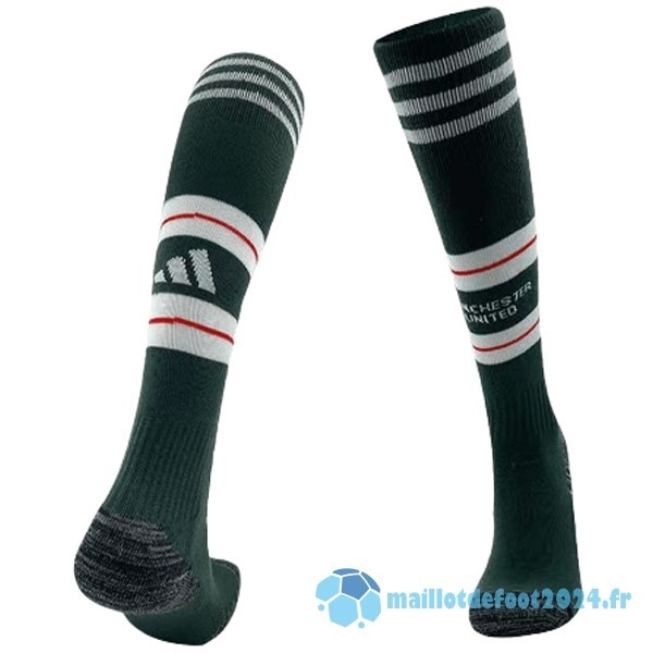 Nouveau Exterieur Chaussette Manchester United 2023 2024 Vert