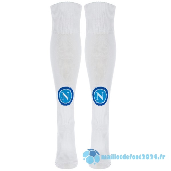 Nouveau Exterieur Chaussette Napoli 2023 2024 Blanc