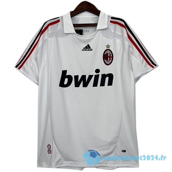 Nouveau Exterieur Maillot AC Milan Retro 2007 2008 Blanc