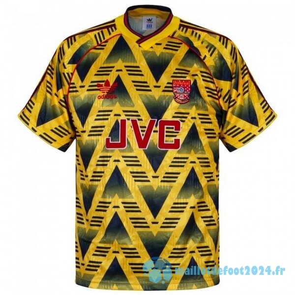 Nouveau Exterieur Maillot Arsenal Retro 1991 1993 Jaune