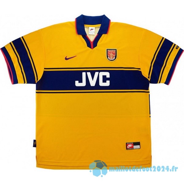 Nouveau Exterieur Maillot Arsenal Retro 1997 1999 Jaune