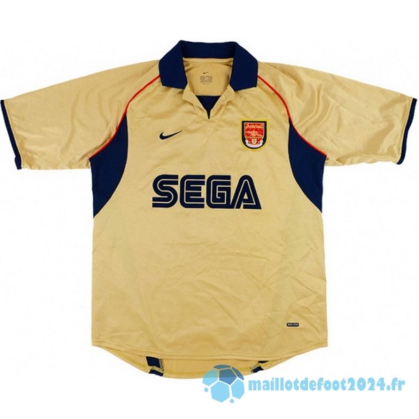 Nouveau Exterieur Maillot Arsenal Retro 2001 2002 Jaune