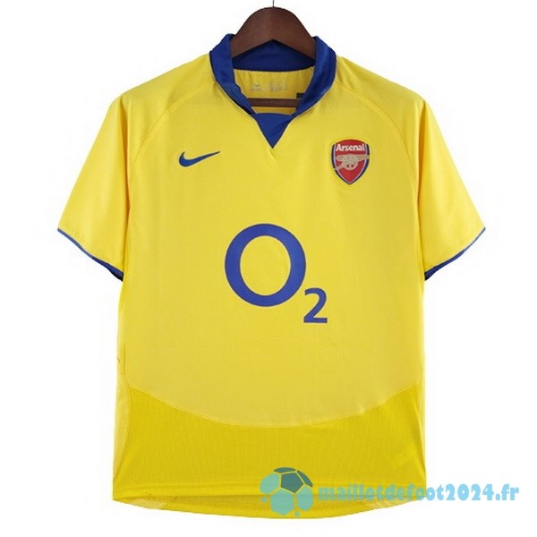 Nouveau Exterieur Maillot Arsenal Retro 2003 2005 Jaune