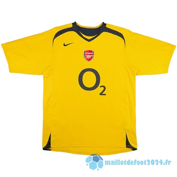 Nouveau Exterieur Maillot Arsenal Retro 2005 2006 Jaune