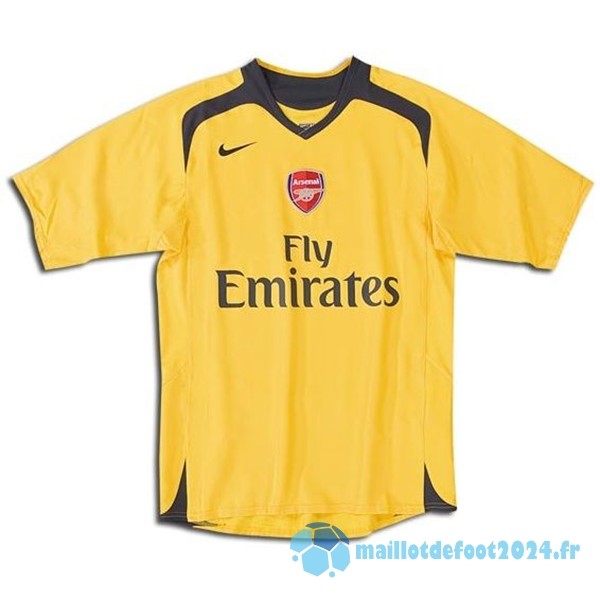 Nouveau Exterieur Maillot Arsenal Retro 2006 2007 Jaune