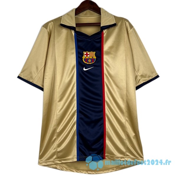 Nouveau Exterieur Maillot Barcelona Retro 2001 2003 Jaune