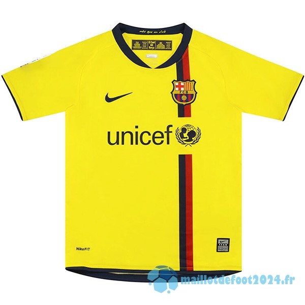 Nouveau Exterieur Maillot Barcelona Retro 2008 2009 Jaune