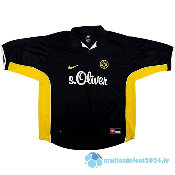 Nouveau Exterieur Maillot Borussia Dortmund Retro 1998 2000 Noir