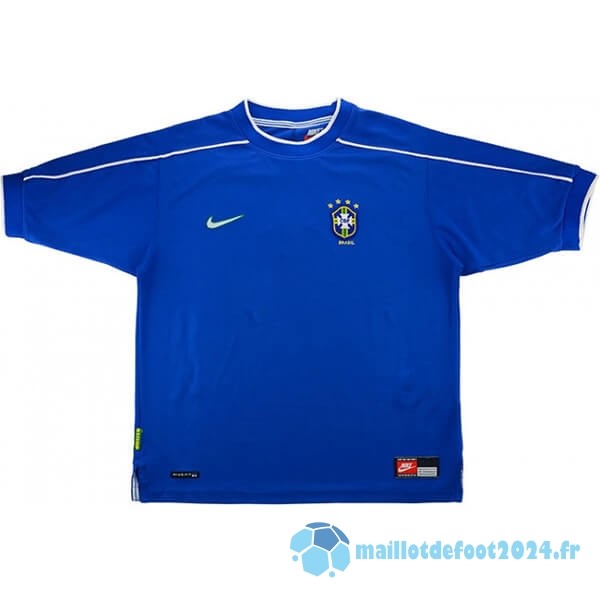 Nouveau Exterieur Maillot Brésil Retro 1998 Bleu