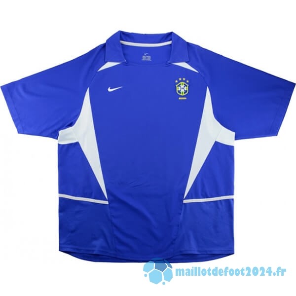 Nouveau Exterieur Maillot Brésil Retro 2002 Bleu