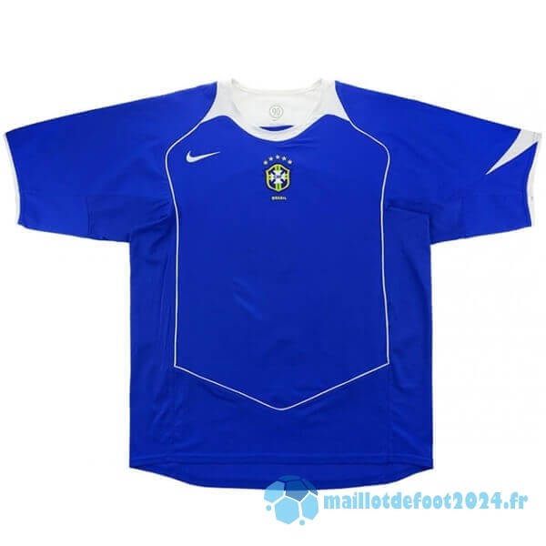 Nouveau Exterieur Maillot Brésil Retro 2004 Bleu