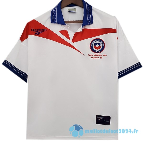 Nouveau Exterieur Maillot Chili Retro 1998 Blanc