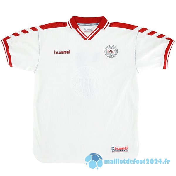 Nouveau Exterieur Maillot Danemark Retro 1998 Blanc