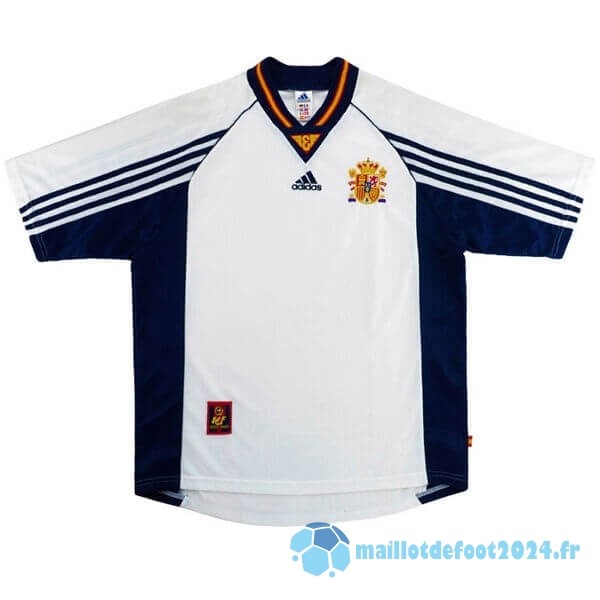 Nouveau Exterieur Maillot Espagne Retro 1998 Blanc