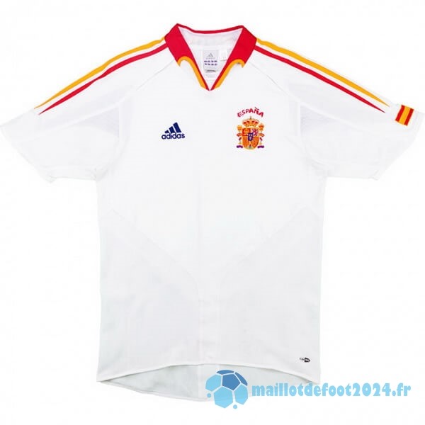 Nouveau Exterieur Maillot Espagne Retro 2004 2006 Blanc