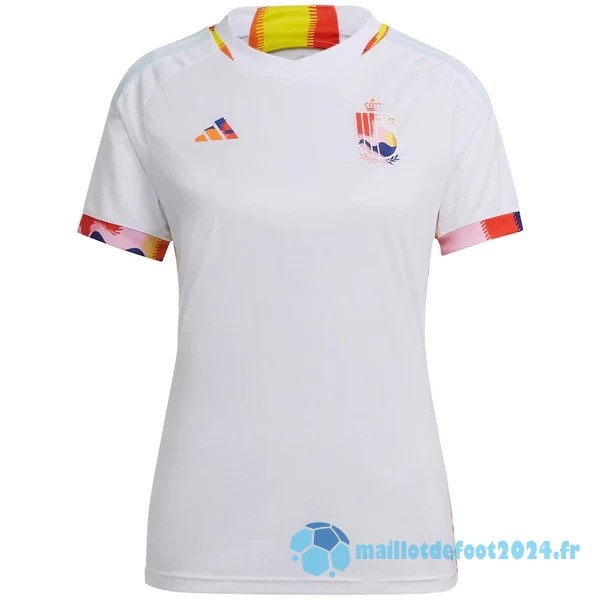 Nouveau Exterieur Maillot Femme Belgique 2022 Blanc