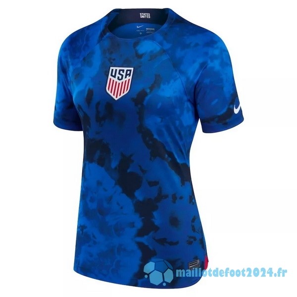 Nouveau Exterieur Maillot Femme Estados Unidos 2022 Bleu