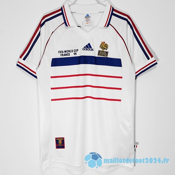 Nouveau Exterieur Maillot France Retro 1998 Blanc