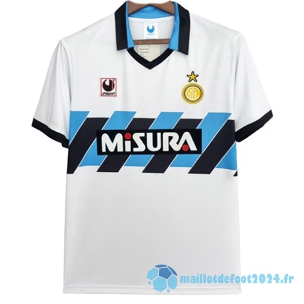 Nouveau Exterieur Maillot Inter Milán Retro 1990 1991 Blanc