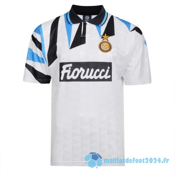 Nouveau Exterieur Maillot Inter Milán Retro 1991 1992 Blanc